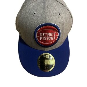 Detroit Piston‎ NEW ERA NBA Low Profile Authentic 59Fifty HAT Sz 7 1/8 NWT